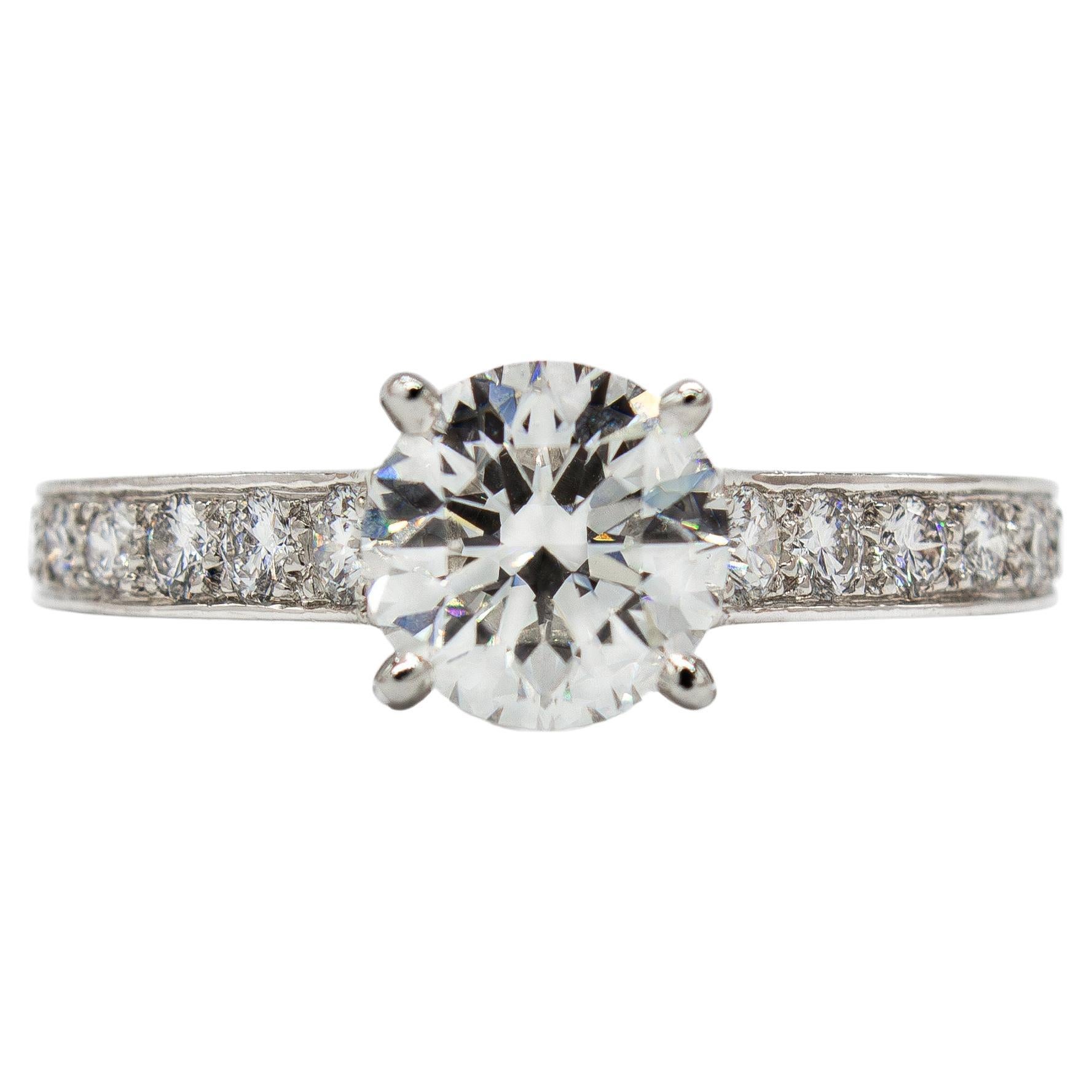 Oscar Heyman GIA 1.50 Carat G VS1 Round Brilliant Cut Diamond Solitaire Ring For Sale