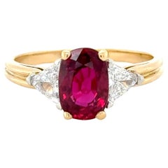 Oscar Heyman, GIA-zertifizierter Rubin- und Diamantring