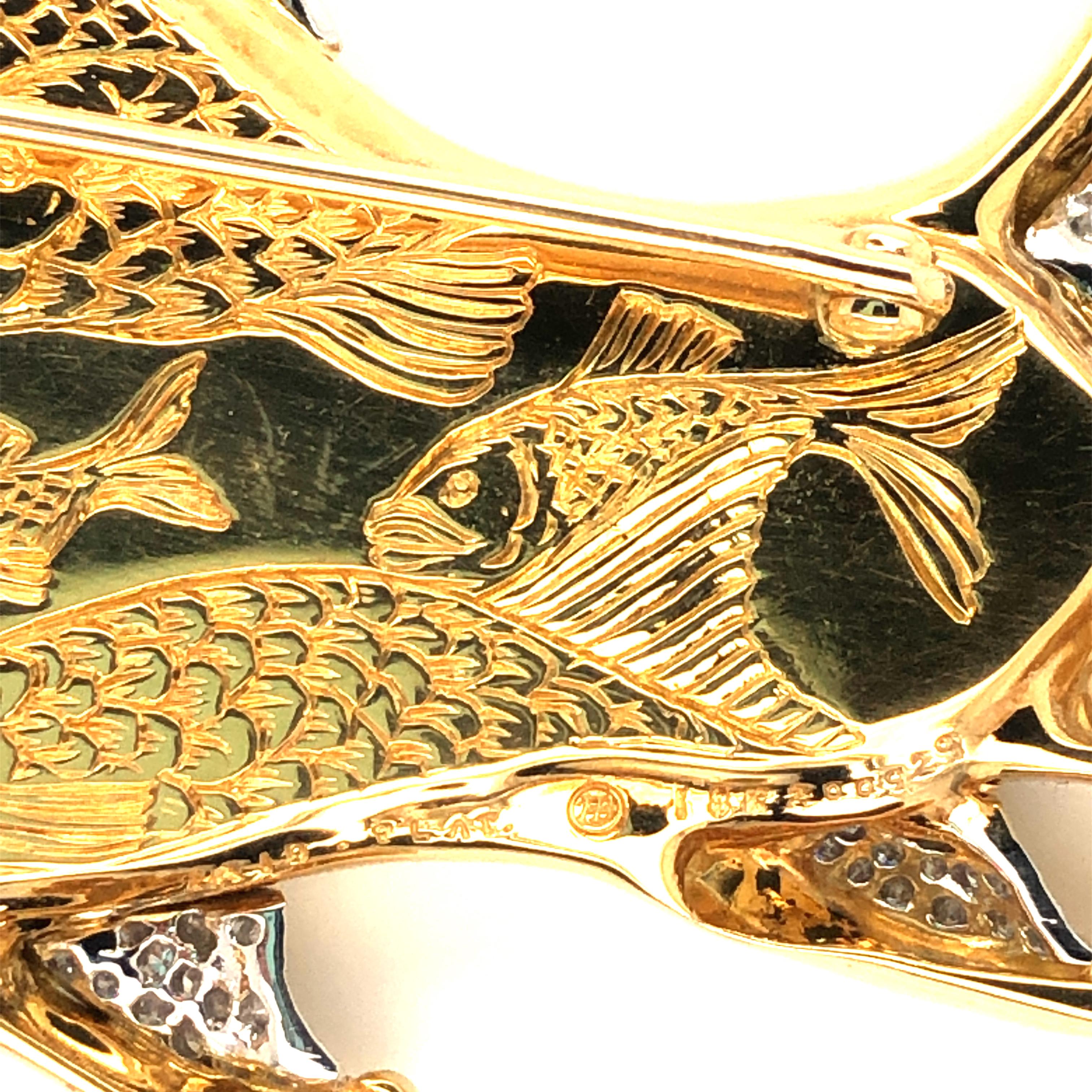 Oscar Heyman Broche en or 30 carats avec opale noire, unique en son genre en vente 1