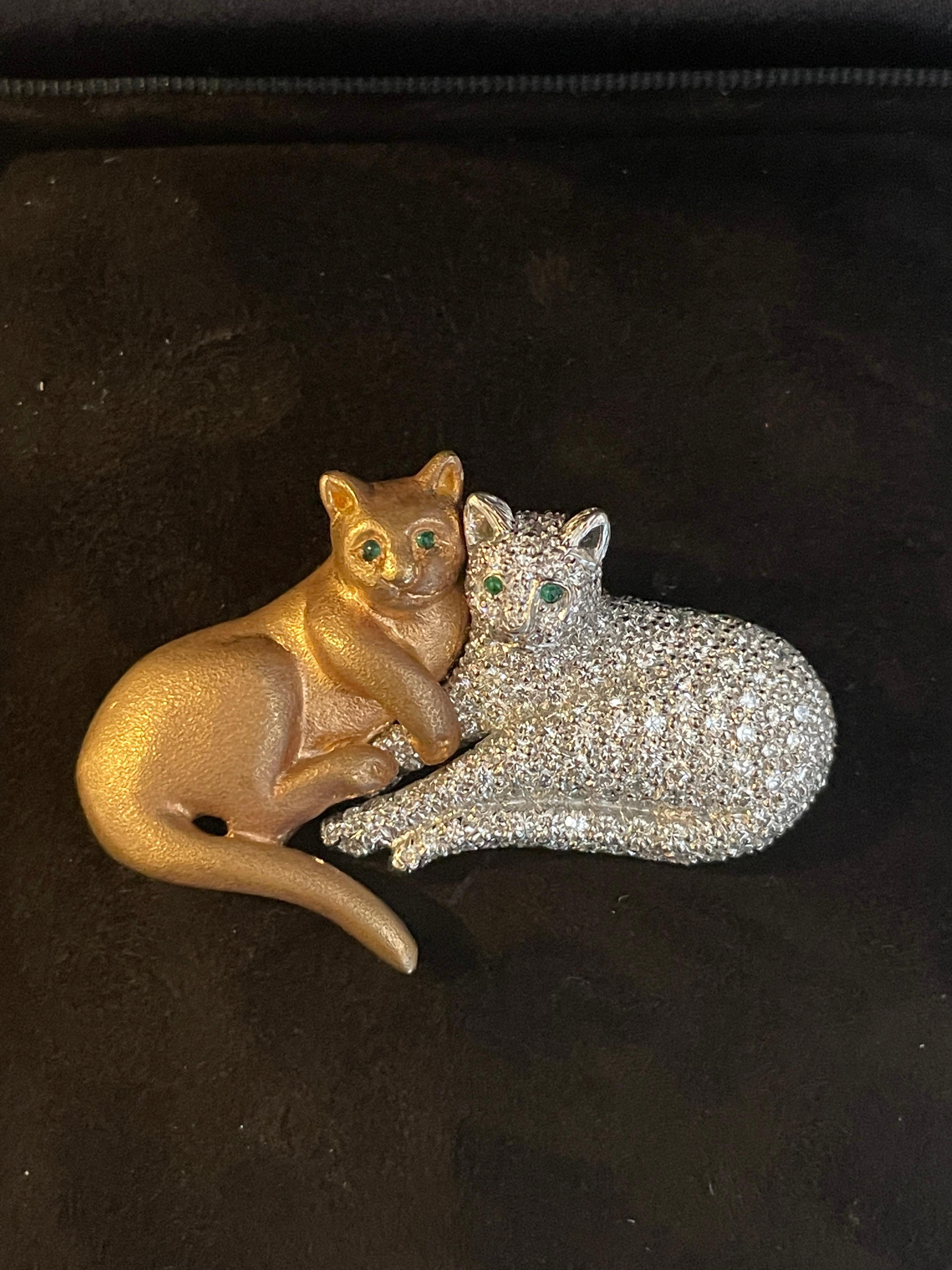 Oscar Heyman Gold and Platinum Pave Diamond 