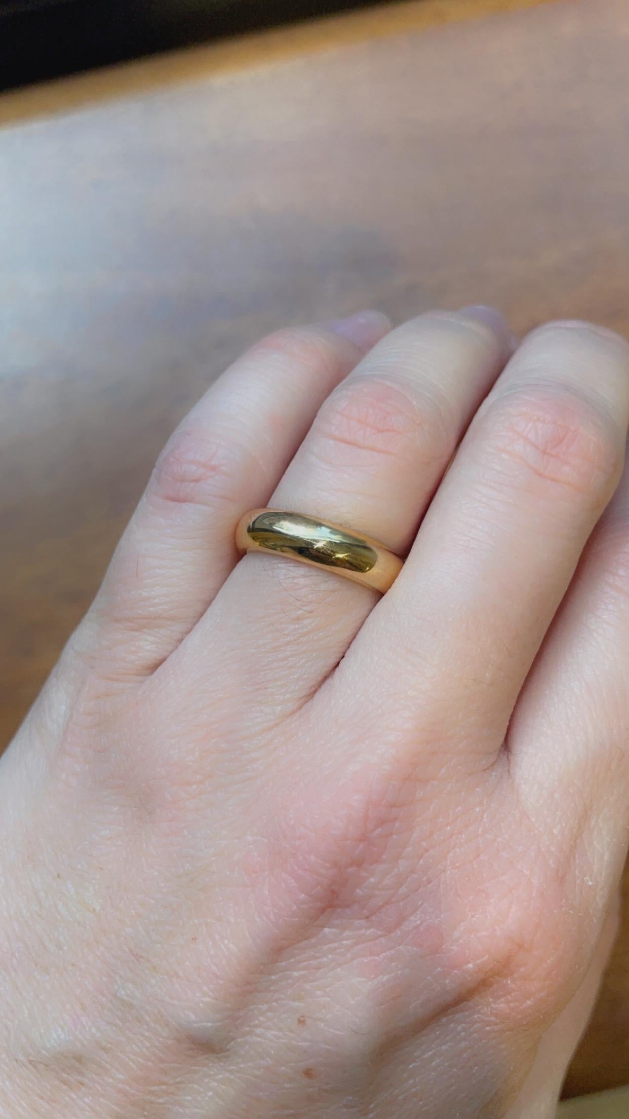 Oscar Heyman Gold and Platinum Halfway Diamond Wedding Band Ring sz. 6 For Sale 3