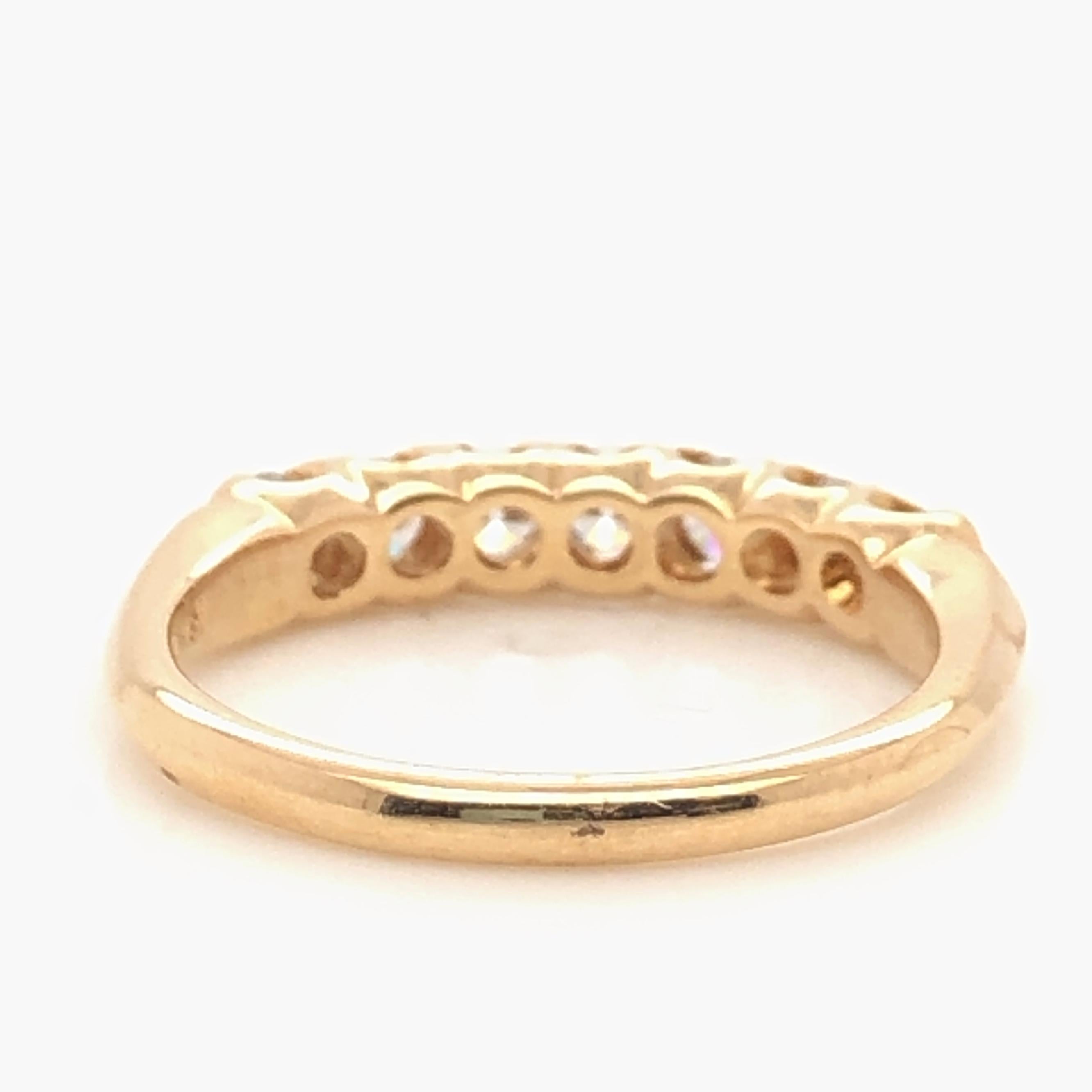 Contemporary Oscar Heyman Gold Diamond Partway Wedding Band Ring