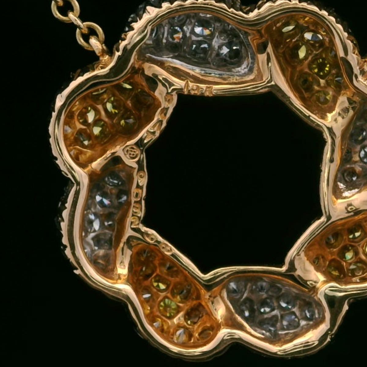 Women's or Men's Oscar Heyman Gold & Platinum 1.99tcw All Diamond Eternity Pendant For Sale
