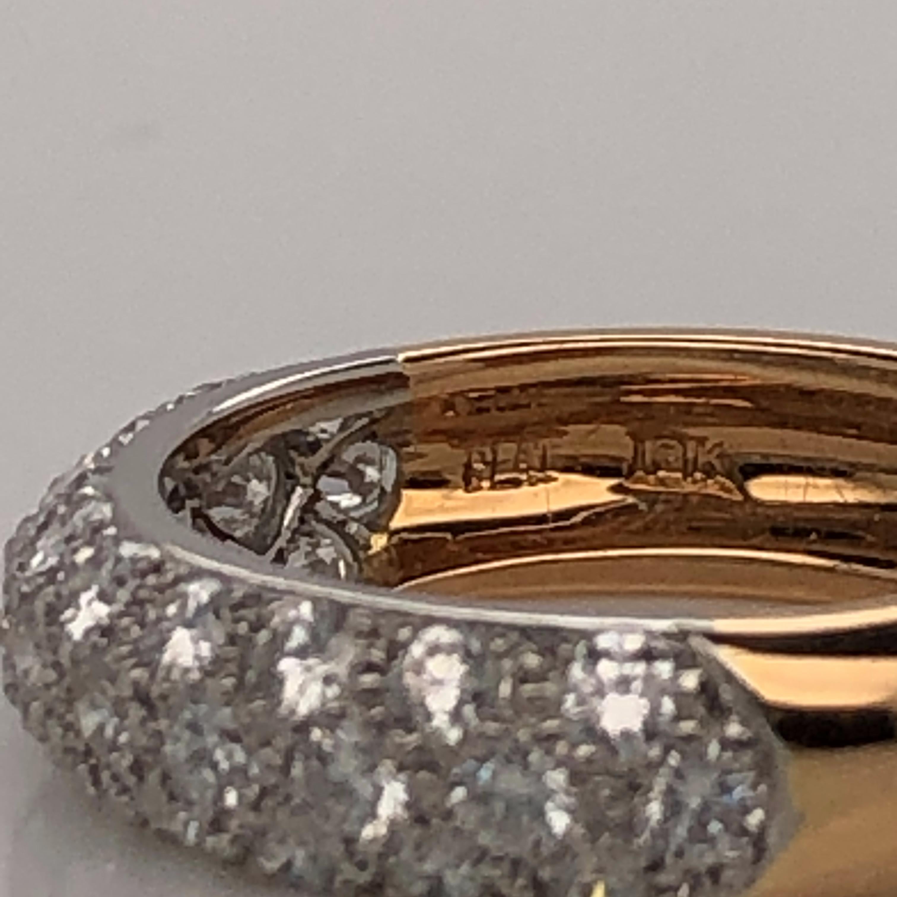 Contemporary Oscar Heyman Gold and Platinum Round Diamond Wedding Band Ring For Sale