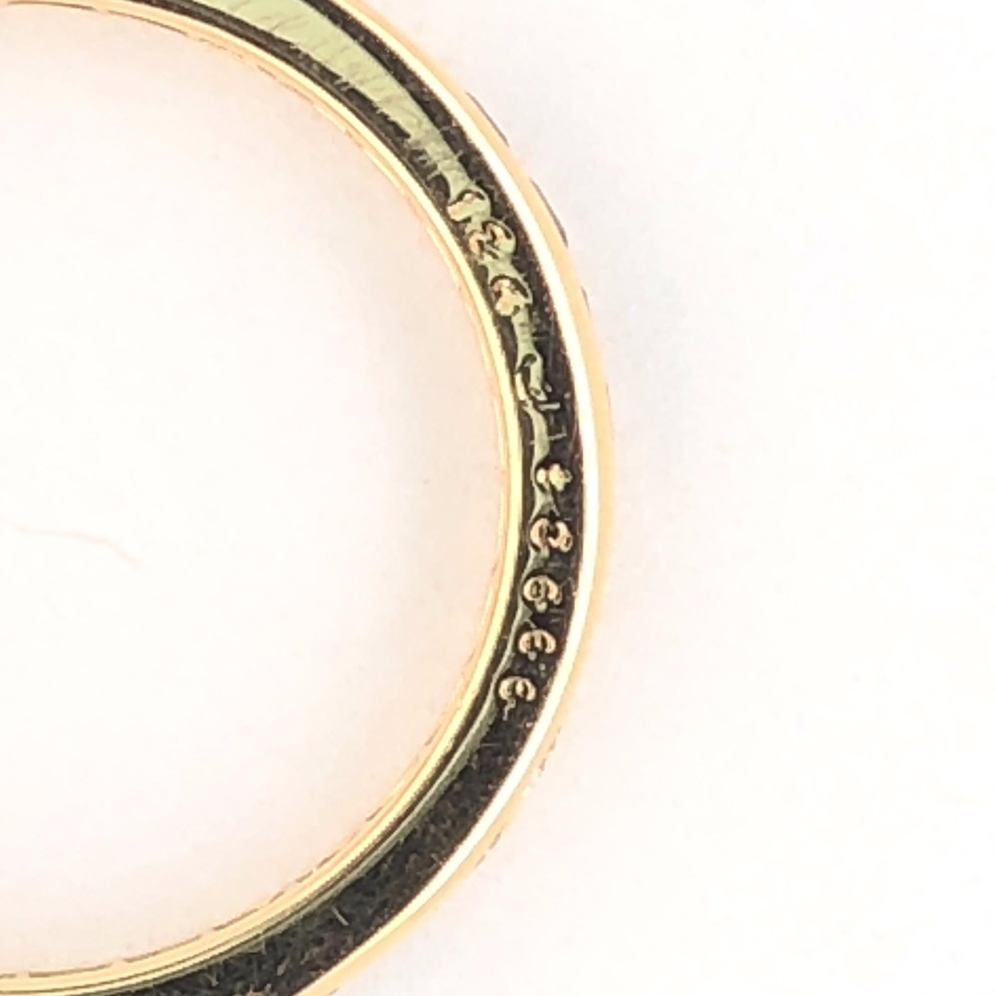 Women's or Men's Oscar Heyman Gold Sapphire and Diamond Wedding Band Ring