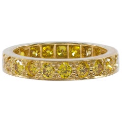 Oscar Heyman Gold Yellow Diamond Wedding Band Ring