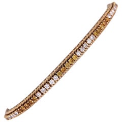 Oscar Heyman Gold Yellow Sapphire and Diamond Bracelet