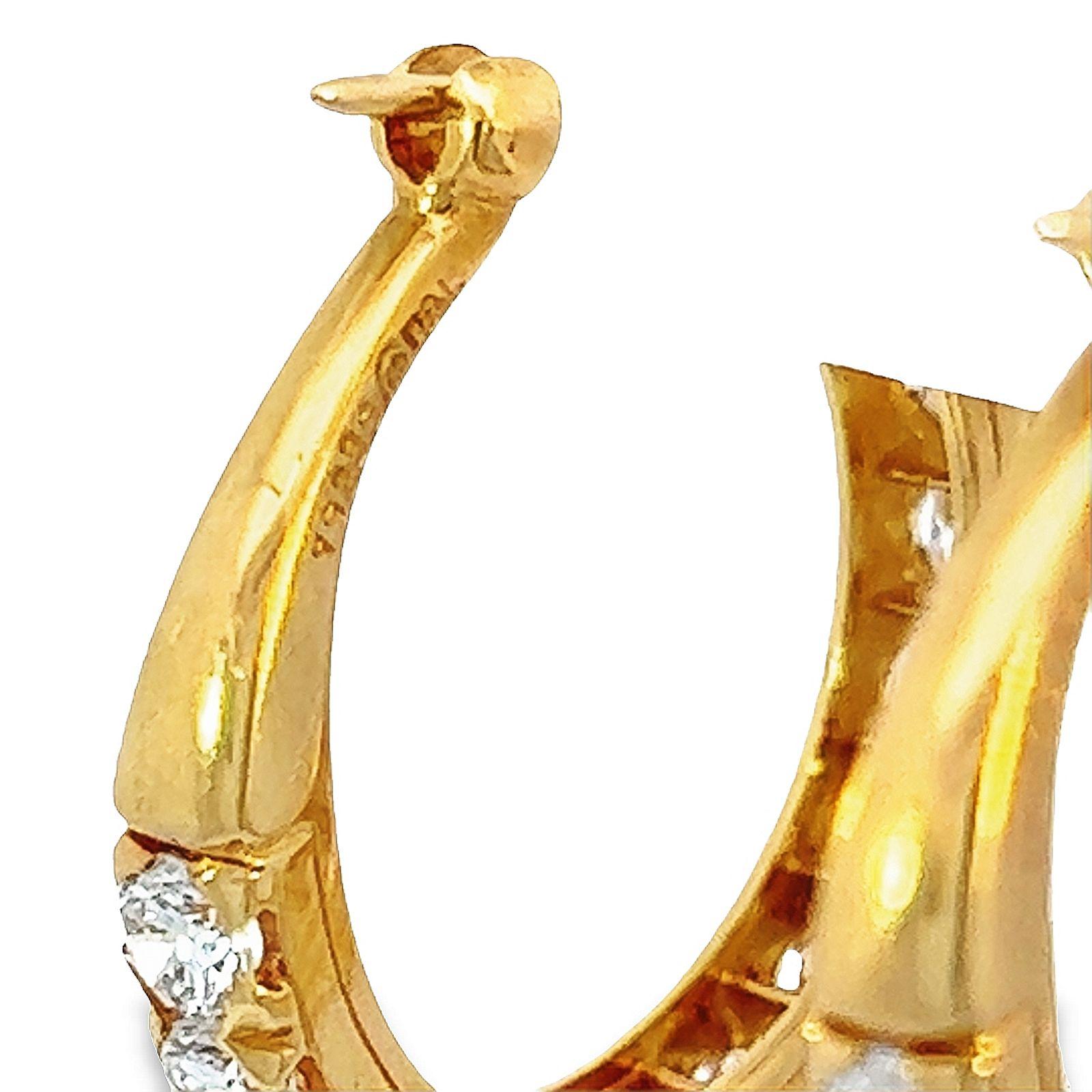 Oscar Heyman Diamond Hoop Earrings For Sale 1