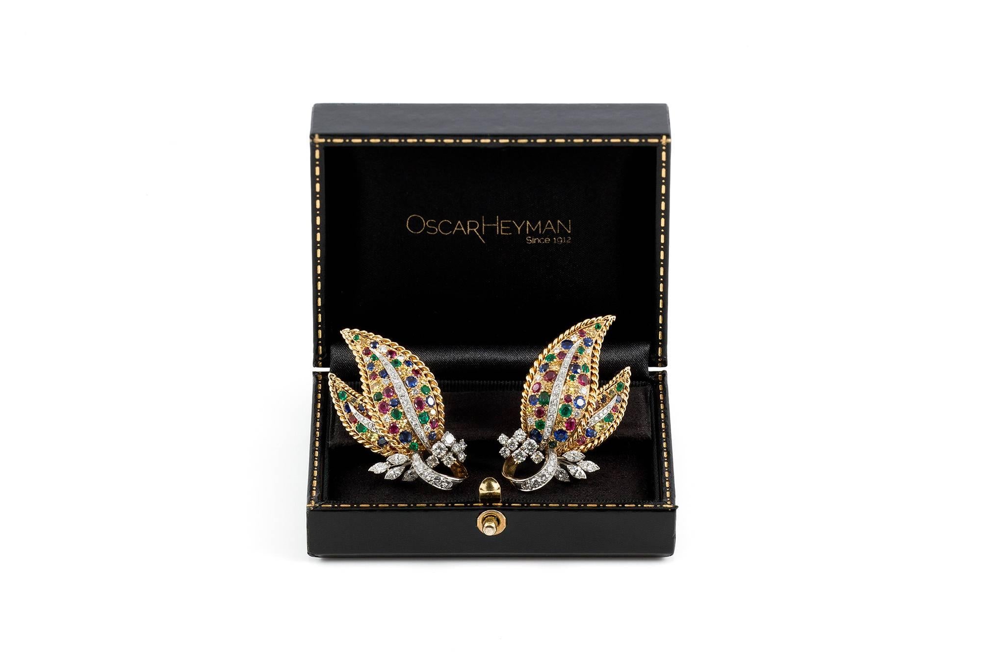 Women's Oscar Heyman Leaf Earrings