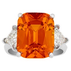 Oscar Heyman Mandarin Garnet Ring, 12.98 Carats