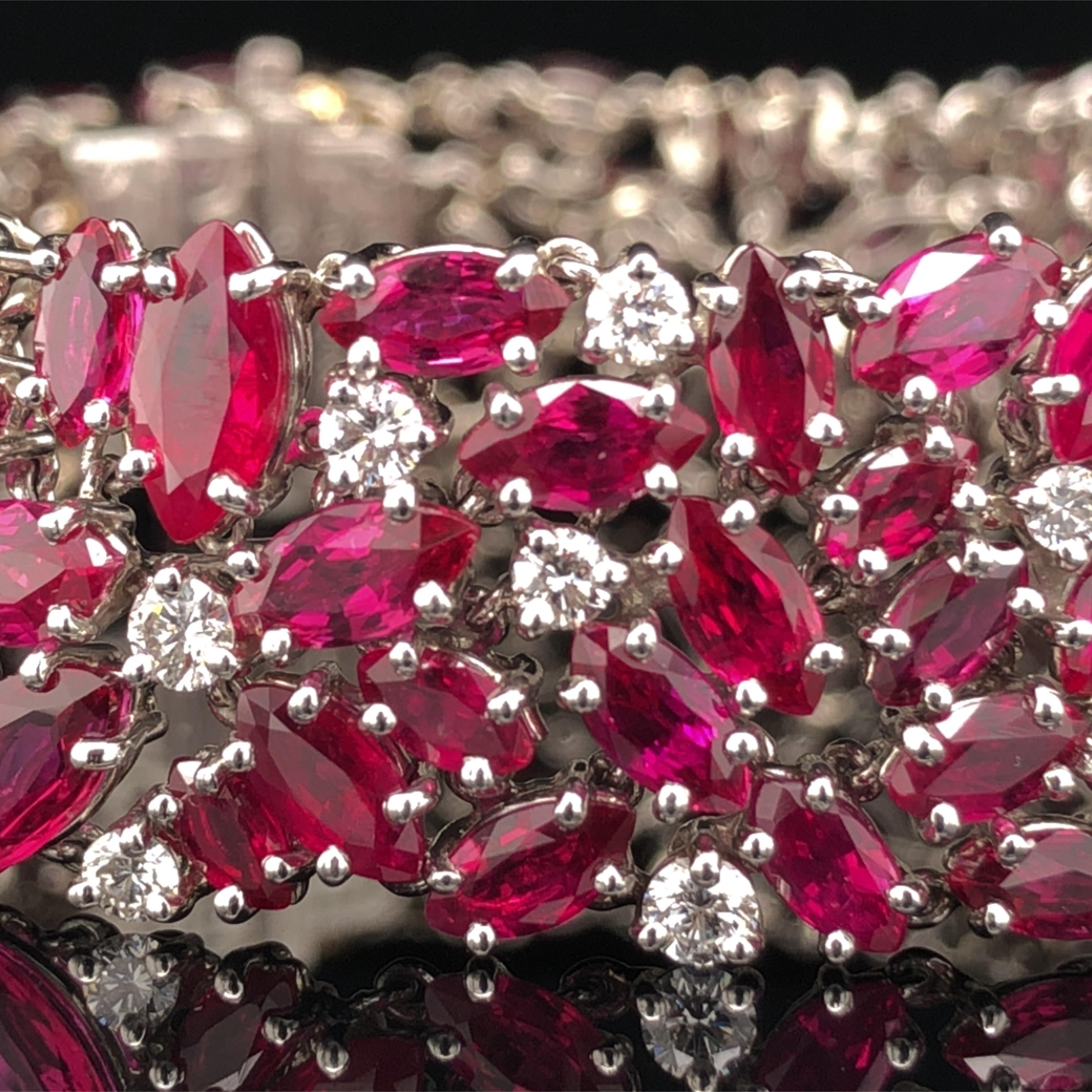 Oscar Heyman Marquise Ruby Scatter Bracelet 1