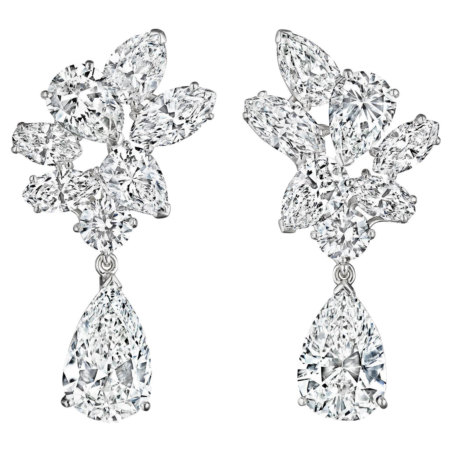 Oscar Heyman Mid-Century Diamond Earrings For Sale