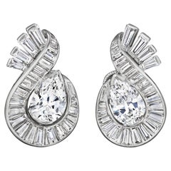 Oscar Heyman Diamant-Ohrringe aus der Mitte des Jahrhunderts
