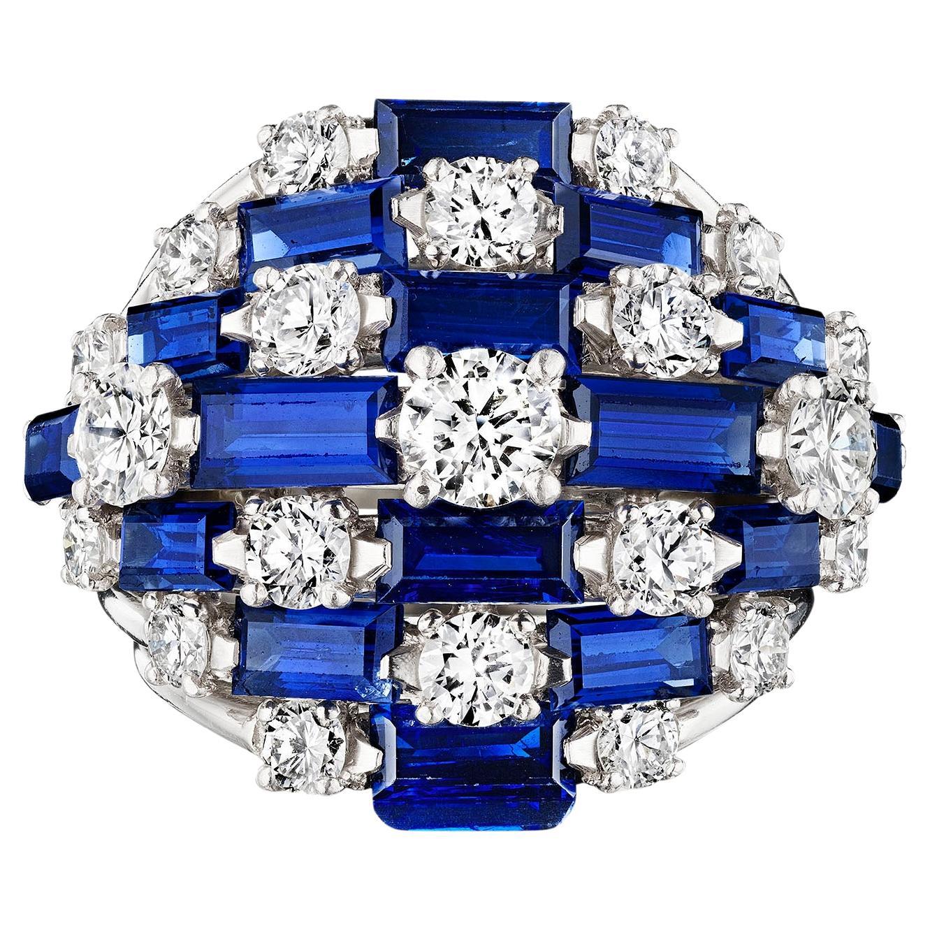 Oscar Heyman Mid-Century Sapphire Ring in vendita