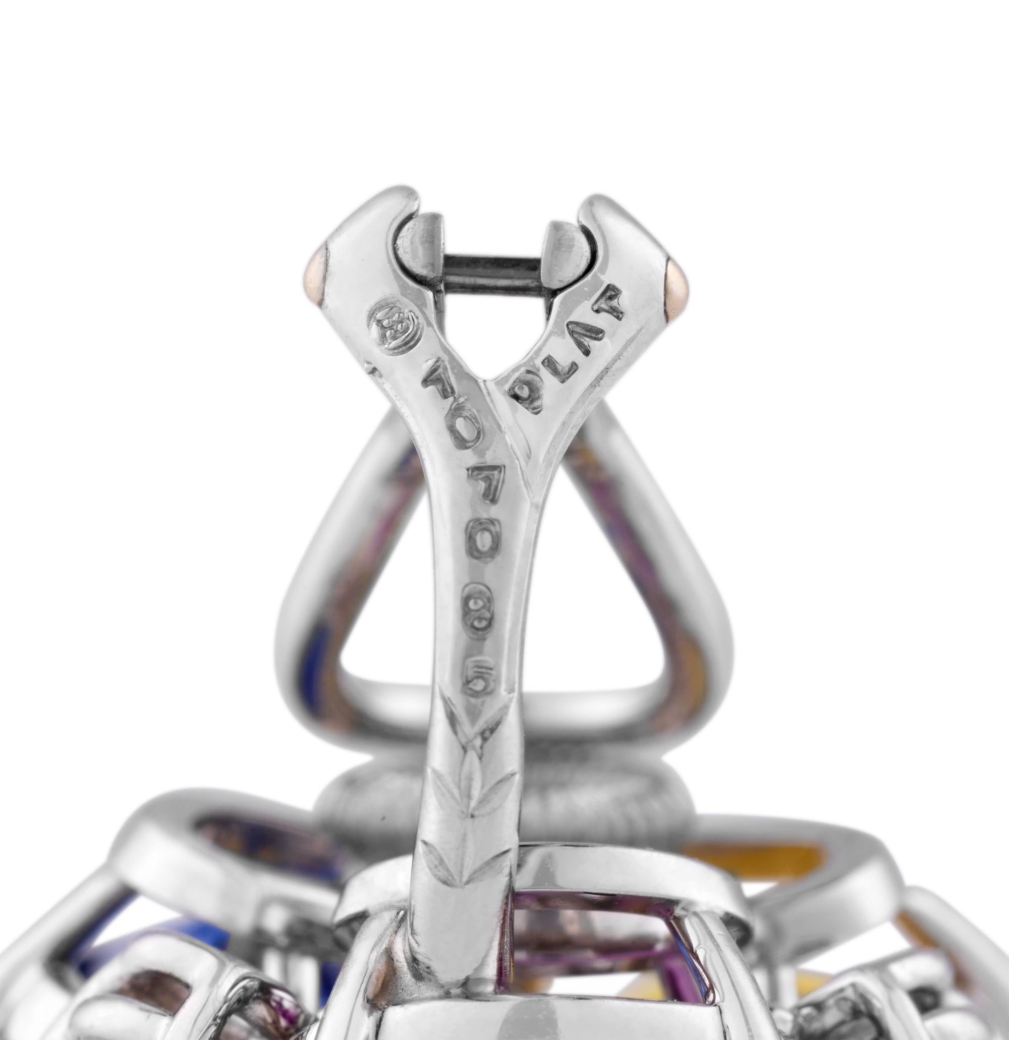 Modern Oscar Heyman Multicolor Sapphire Earrings