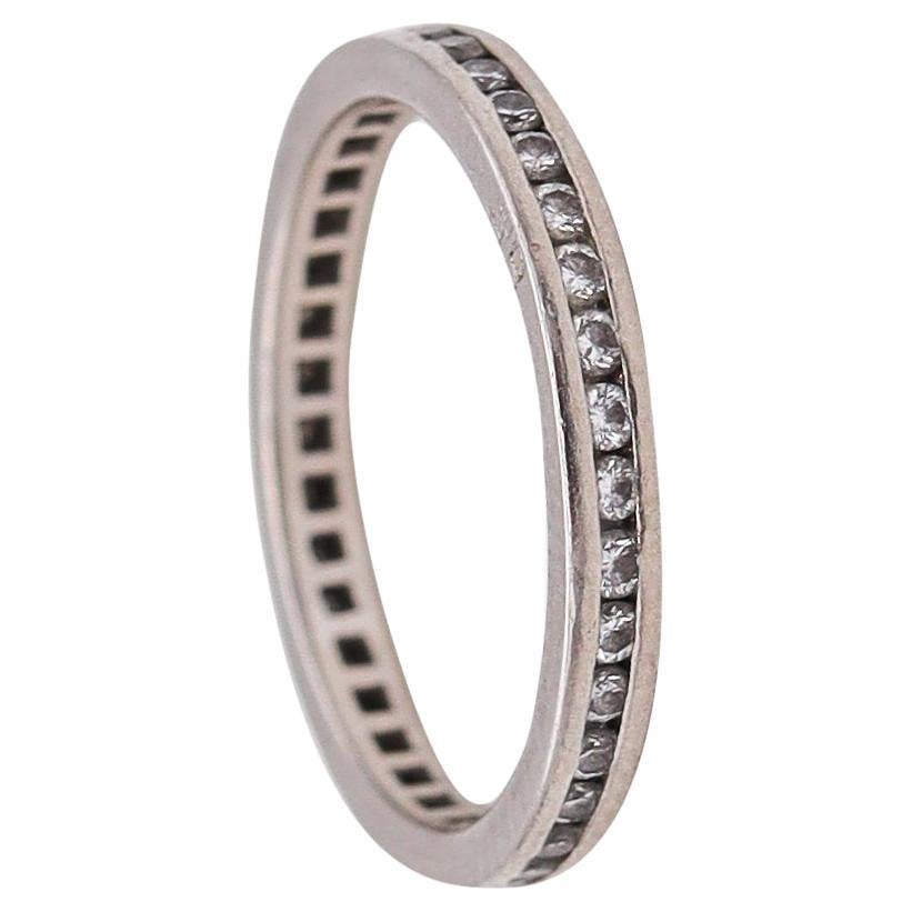 Oscar Heyman New York Classic Eternity Ring in Platinum with 41 Round Diamonds For Sale