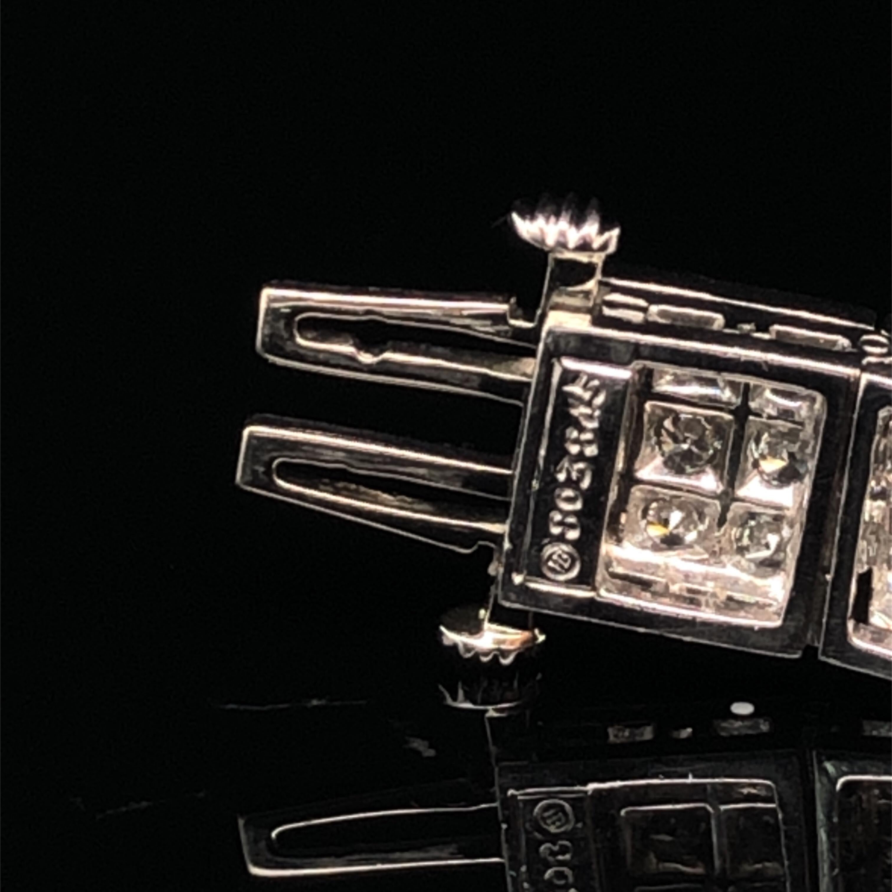 Oscar Heyman Platinum 8.32ct Round Diamond Bracelet For Sale 1