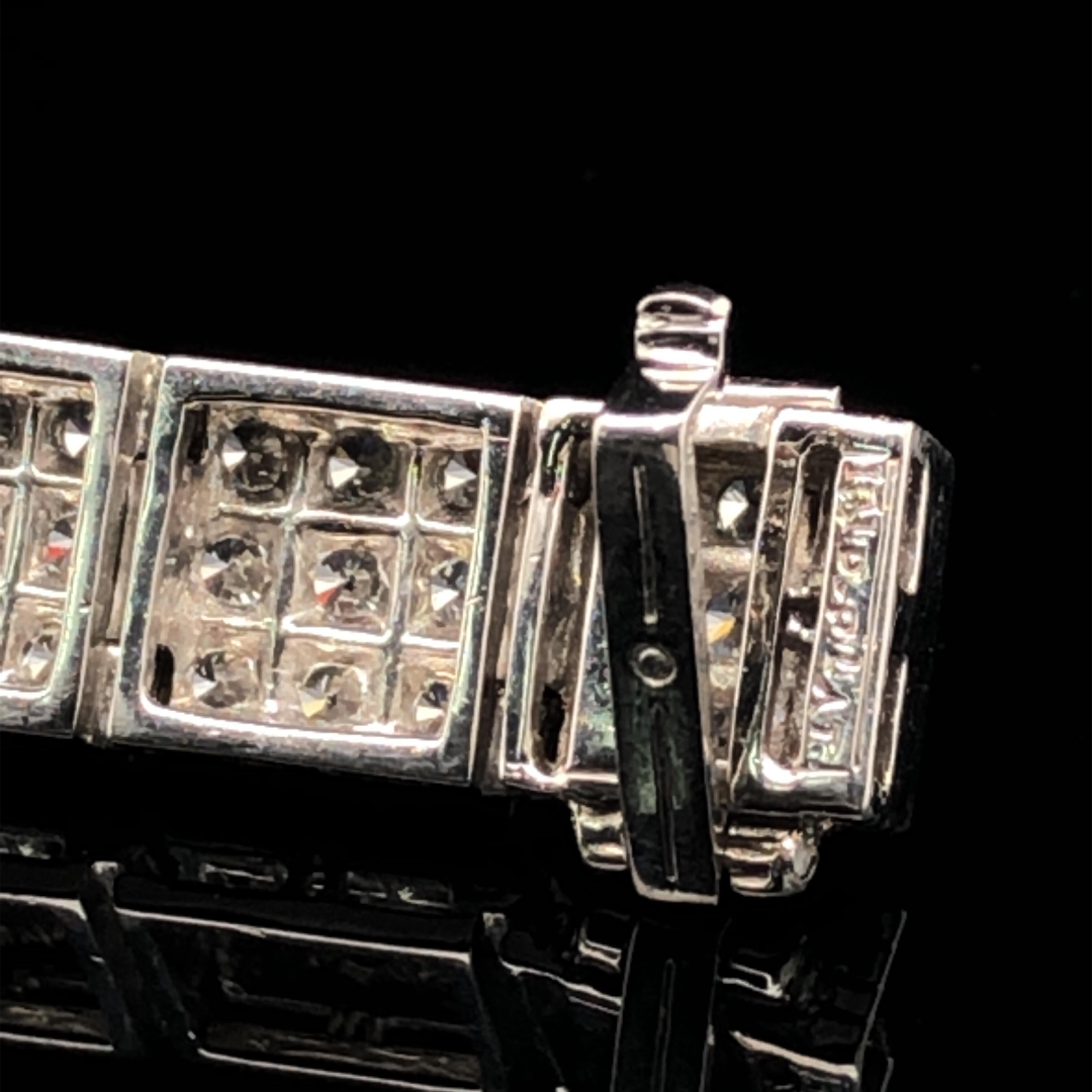 Oscar Heyman Platinum 8.32ct Round Diamond Bracelet For Sale 2