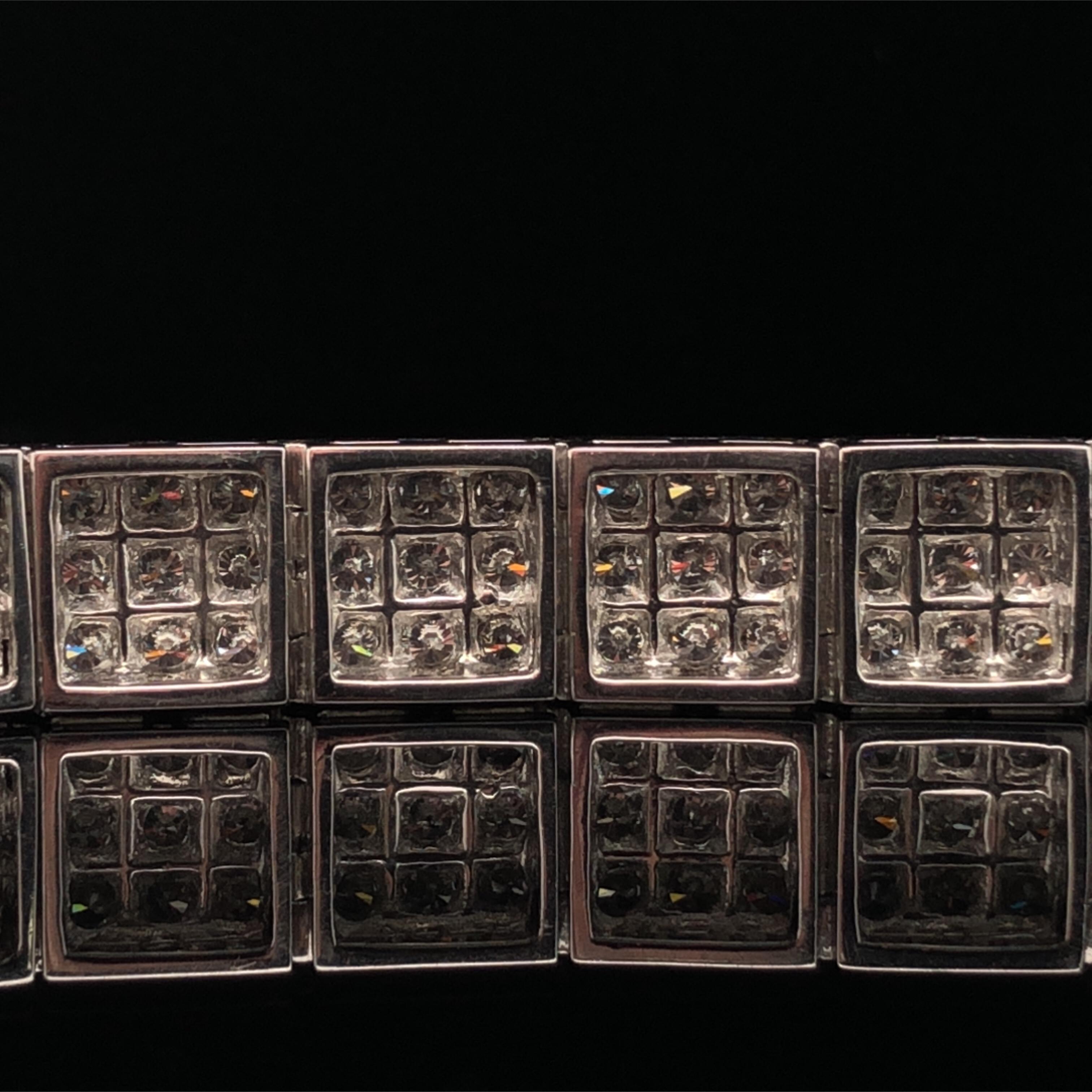 Oscar Heyman, bracelet en platine avec diamants ronds de 8,32 carats en vente 3