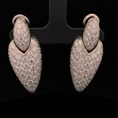 Oscar Heyman Platinum 8.58tcw Diamond Door Knocker Earrings