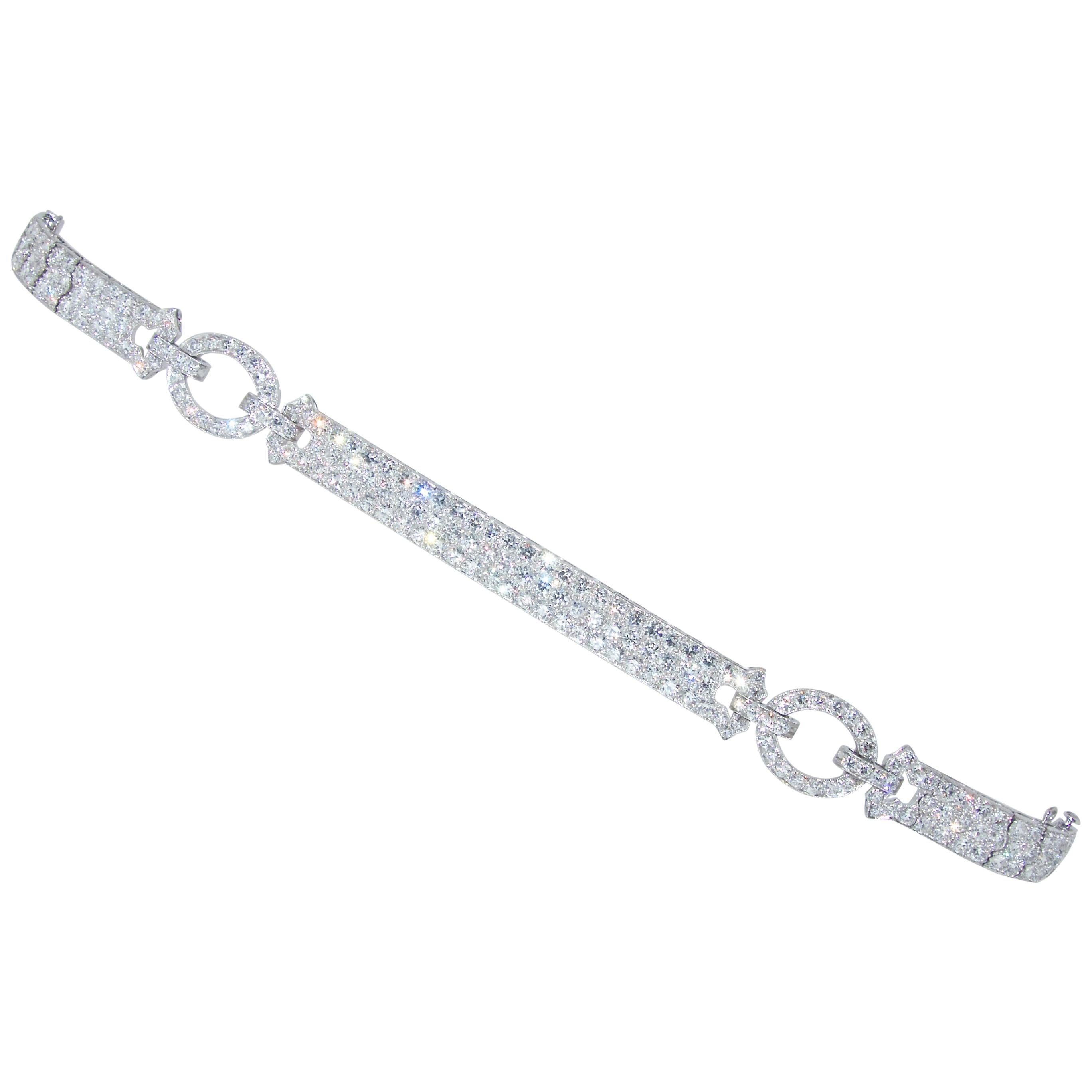 Oscar Heyman Platinum and Diamond Art Deco Bracelet