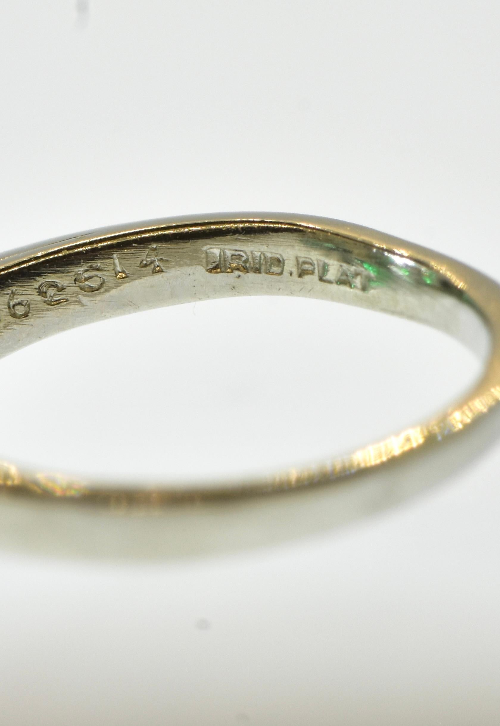 Oscar Heyman Platinum Diamond and Emerald Vintage, Numbered Ring, 1962. 1