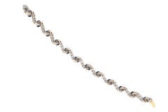 Oscar Heyman Platinum Diamond and Sapphire Twist Link Bracelet