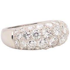 Oscar Heyman Platinum 3.16tcw Diamond Dome Ring sz 5.75