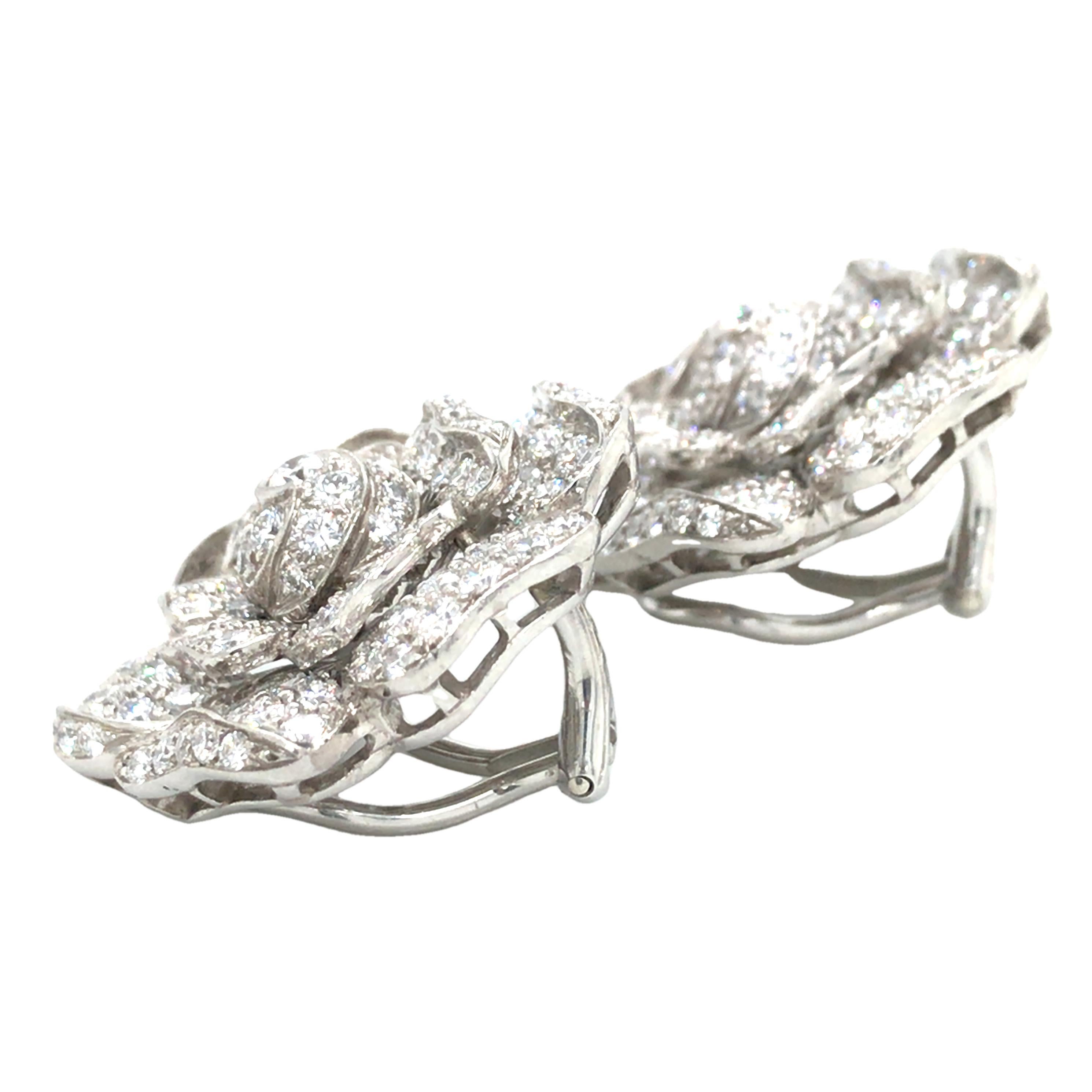 Round Cut Oscar Heyman, Platinum Diamond Earrings, Certificate