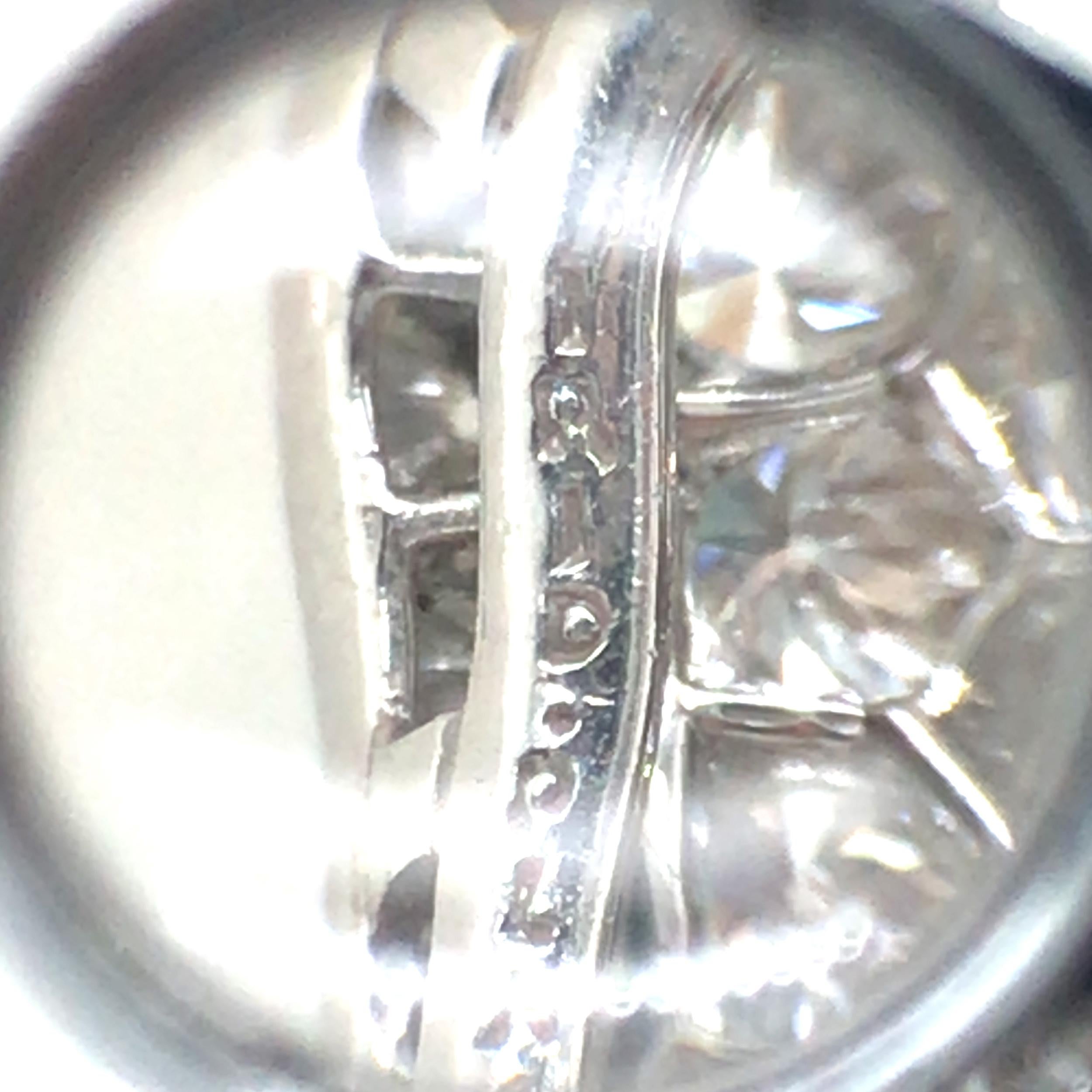 Women's Oscar Heyman, Platinum Diamond Earrings, Certificate