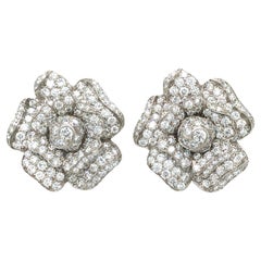 Oscar Heyman, Platinum Diamond Earrings, Certificate
