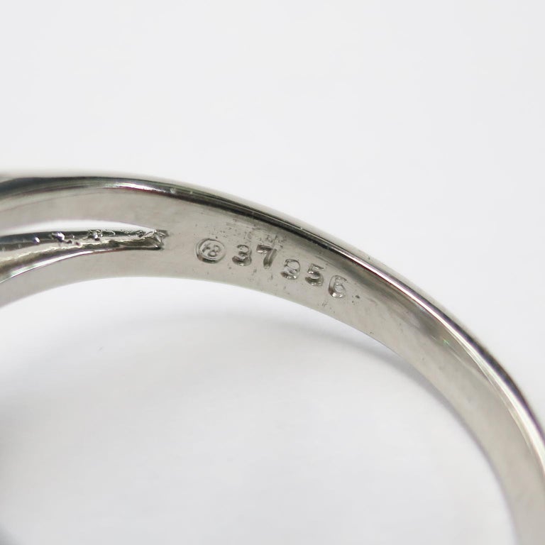 Oscar Heyman Platinum GIA Certified 2.52ct Trilliant Diamond 'Ballerina' Ring For Sale 2