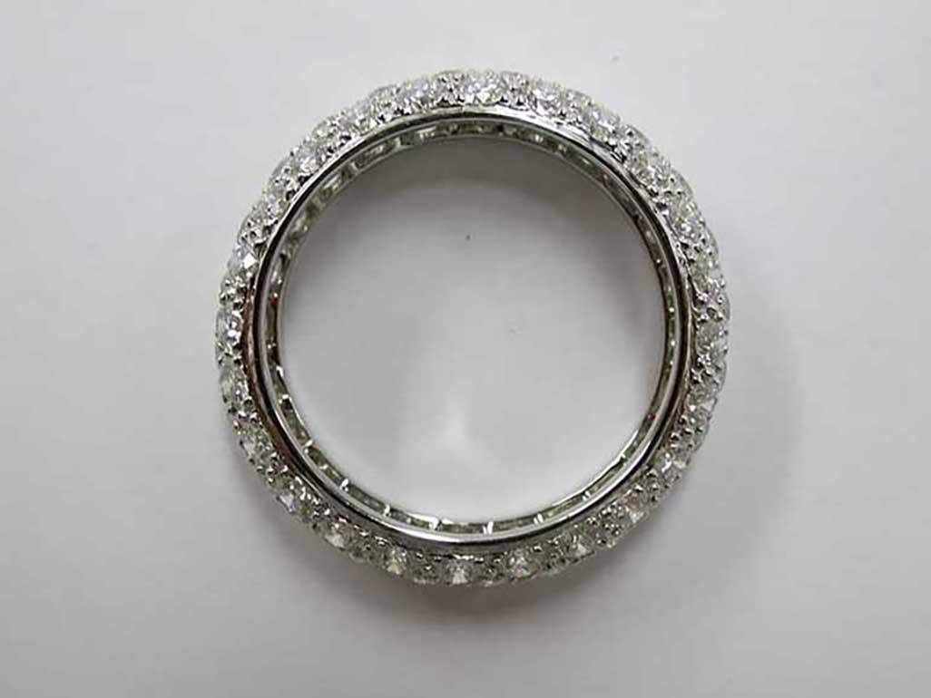 Oscar Heyman Platinum Rounded 2.41tcw Diamond Band Ring, sz. 5.5 For Sale 3
