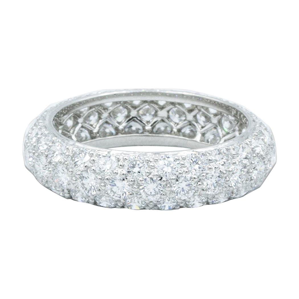 Oscar Heyman Platinum Rounded 2.41tcw Diamond Band Ring, sz. 5.5