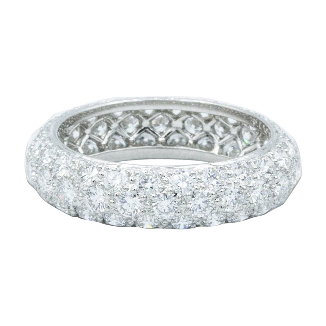 Oscar Heyman Platinum Rounded 2.41tcw Diamond Band Ring 