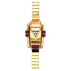 Oscar Heyman Vintage Ruby & Diamond Watch