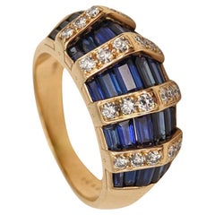 Antique Oscar Heyman Ring in 18kt Yellow Gold with 3.57ctw in Sapphires and Diamonds
