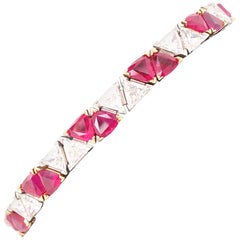 Vintage Oscar Heyman Ruby and Diamond Bracelet