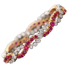 Oscar Heyman Ruby and Diamond Bracelet