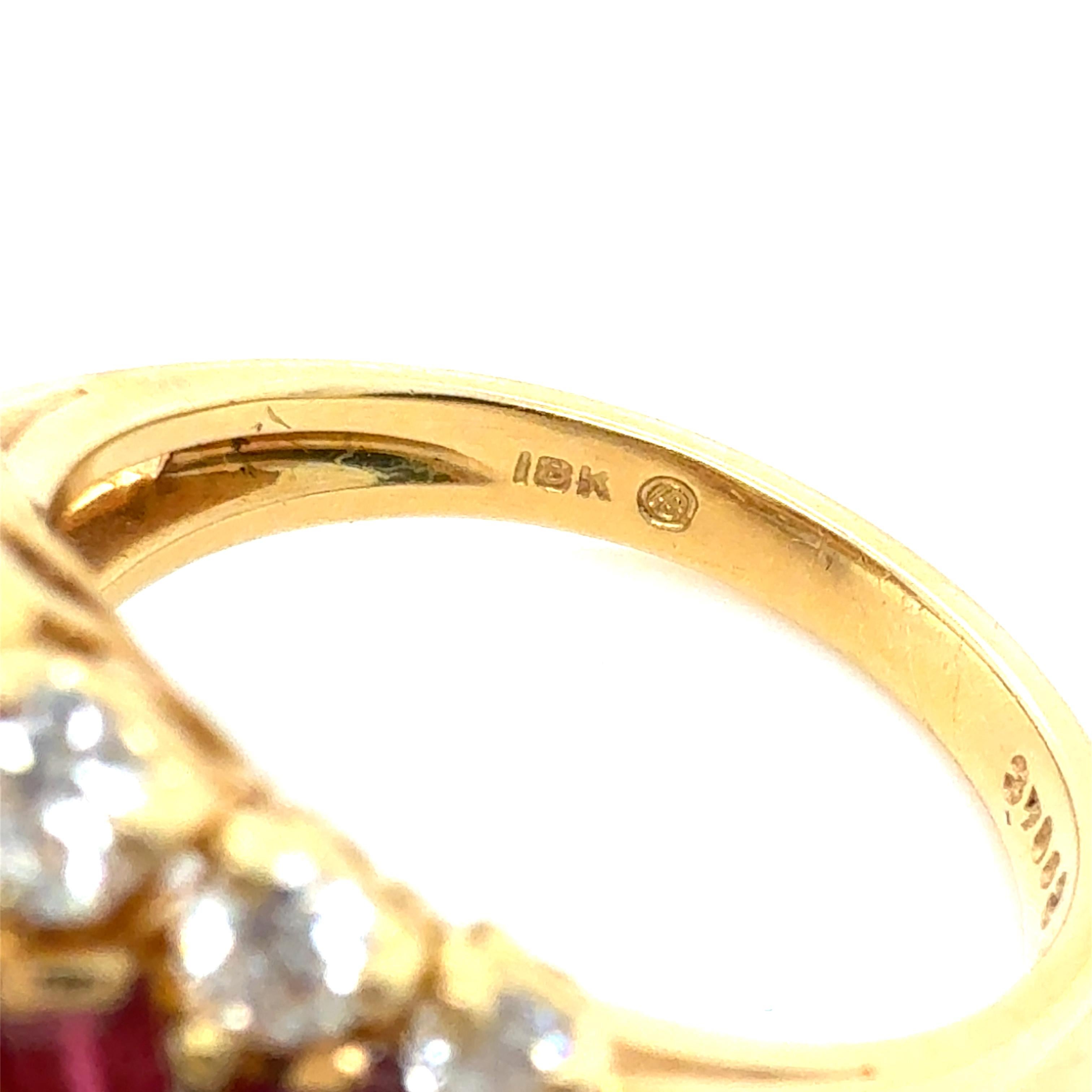 Brilliant Cut Oscar Heyman, Ruby and Diamond Ring For Sale