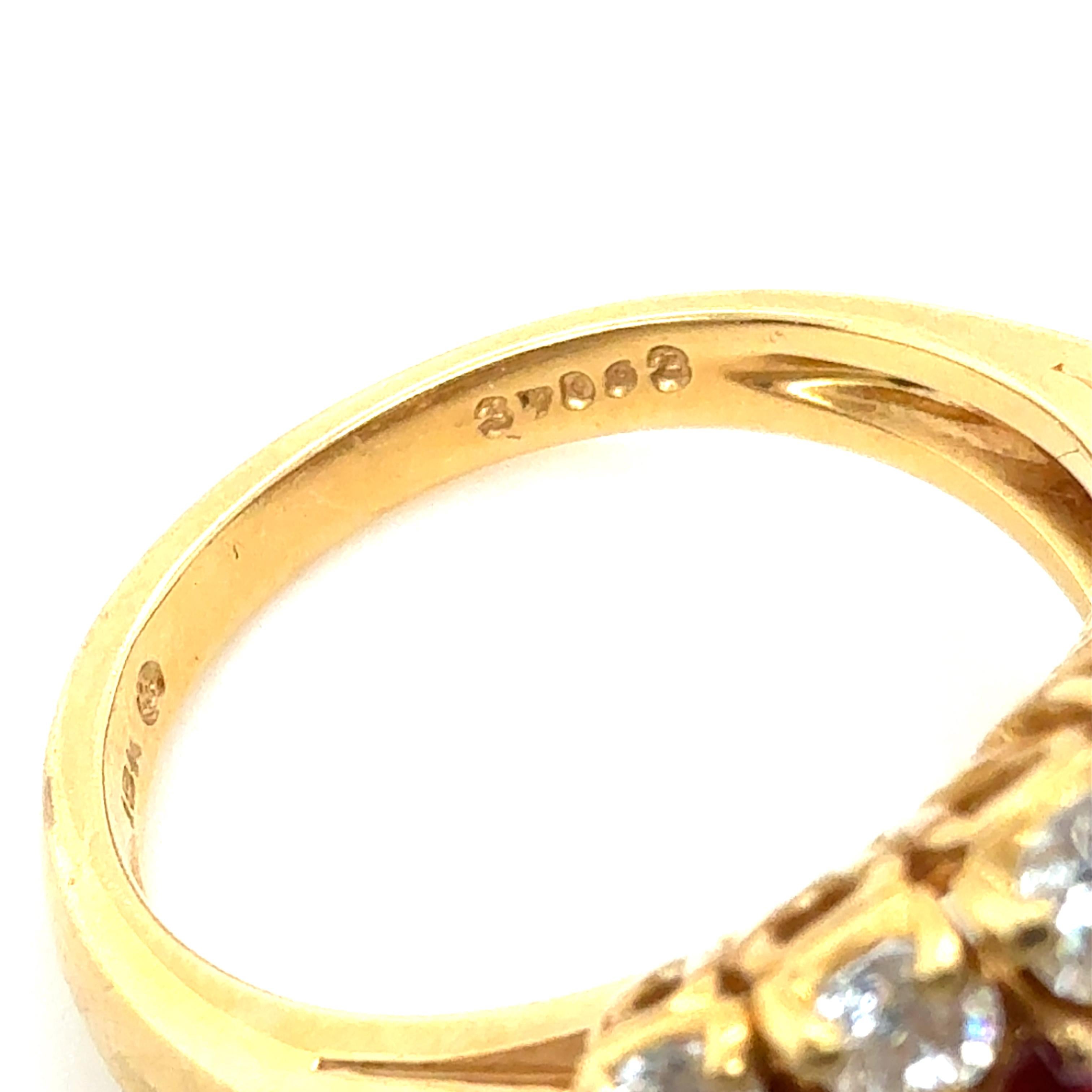 Oscar Heyman, Ruby and Diamond Ring In Excellent Condition For Sale In Chicago, IL