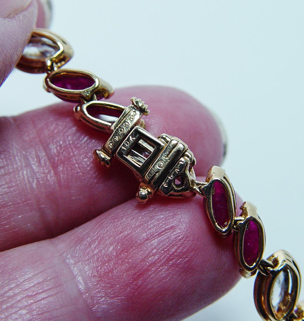 Oscar Heyman Collana con diamanti e rubini in oro 18 carati e platino con certificazione GIA 59ct in vendita 4