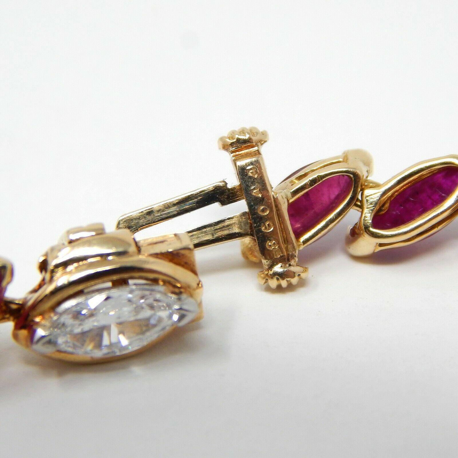 Oscar Heyman Collana con diamanti e rubini in oro 18 carati e platino con certificazione GIA 59ct in vendita 6