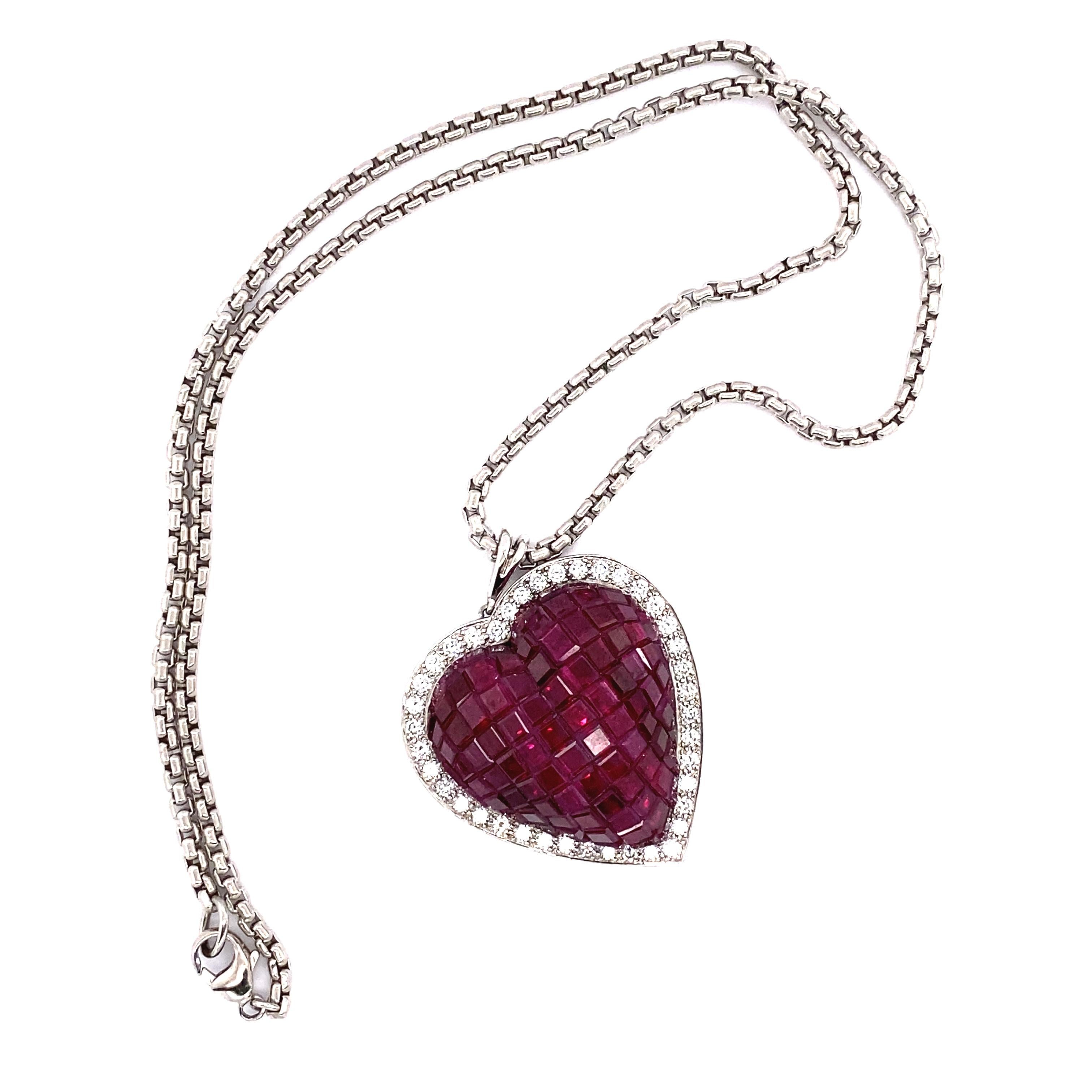 ruby heart necklace