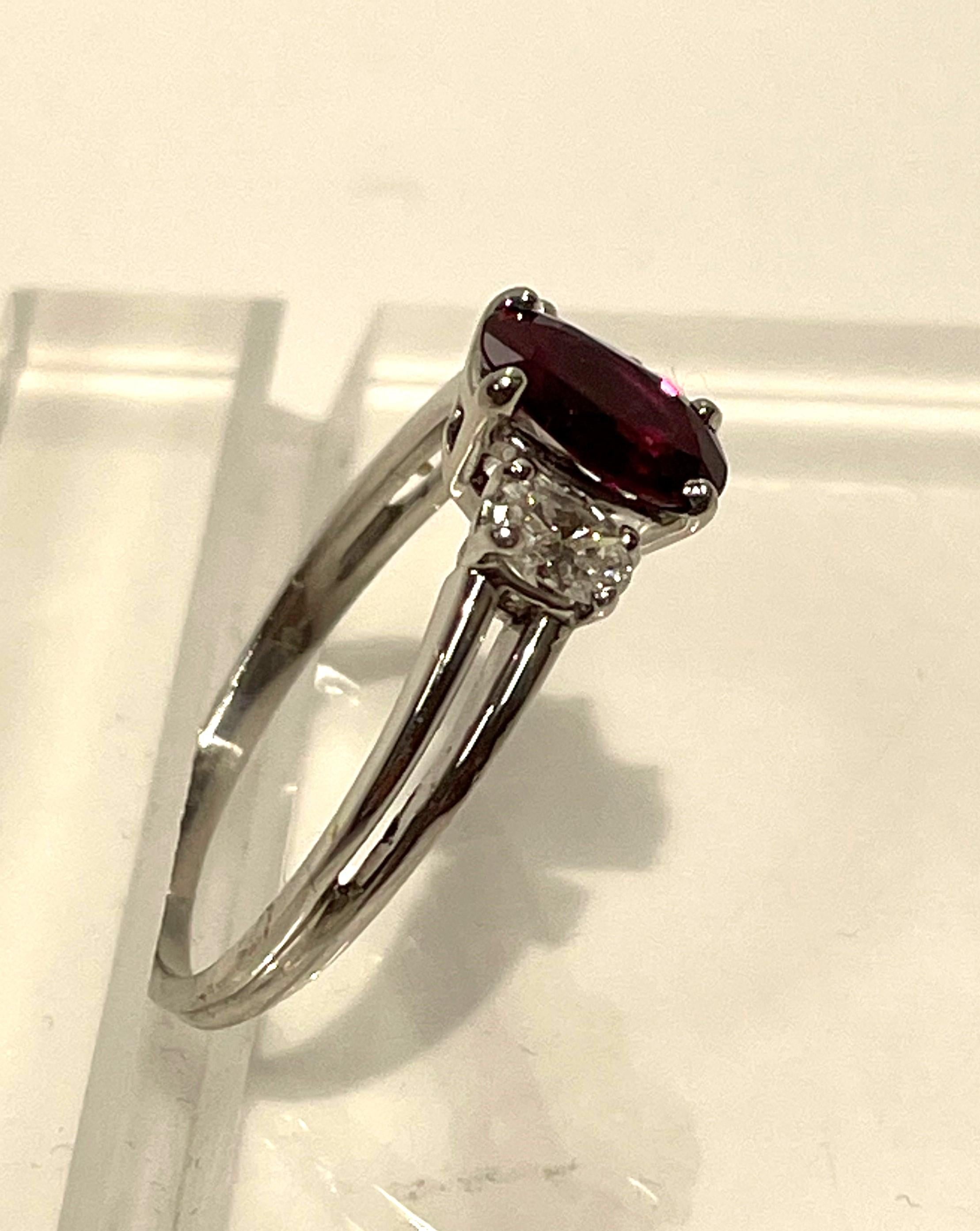 Women's or Men's Oscar Heyman Ruby Diamond Ring For Sale