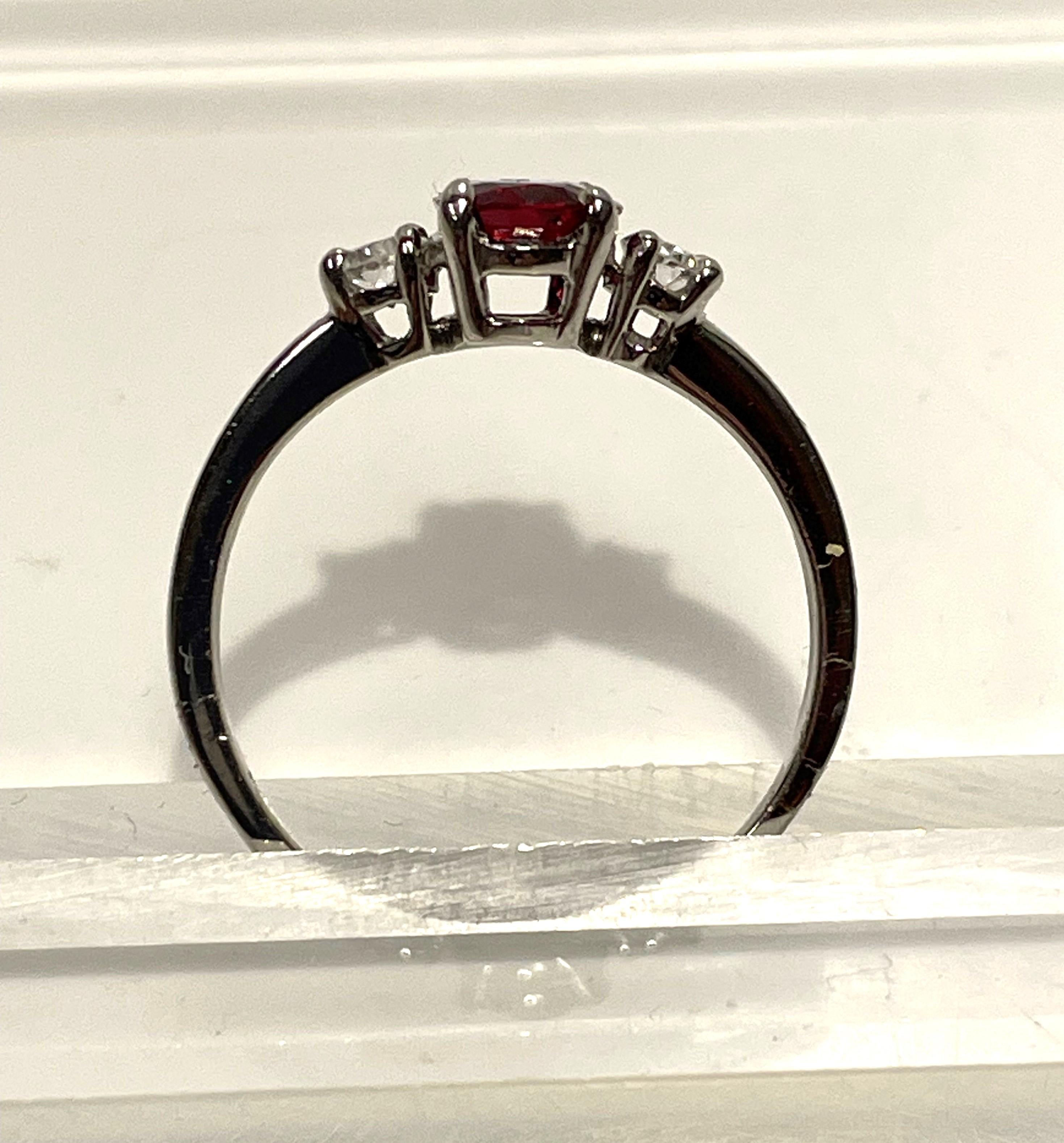 Oscar Heyman Ruby Diamond Ring For Sale 1