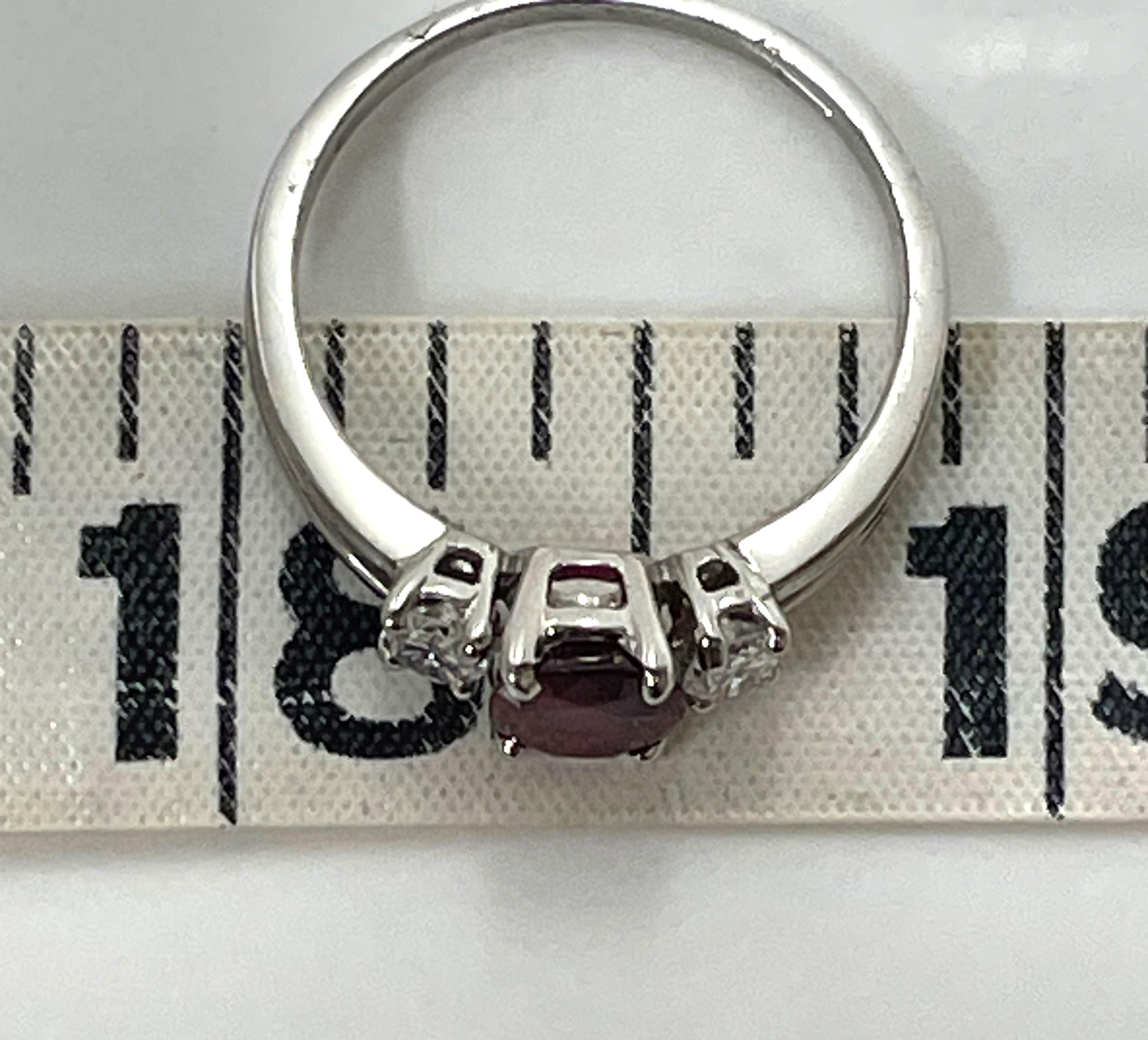 Oscar Heyman Ruby Diamond Ring For Sale 2