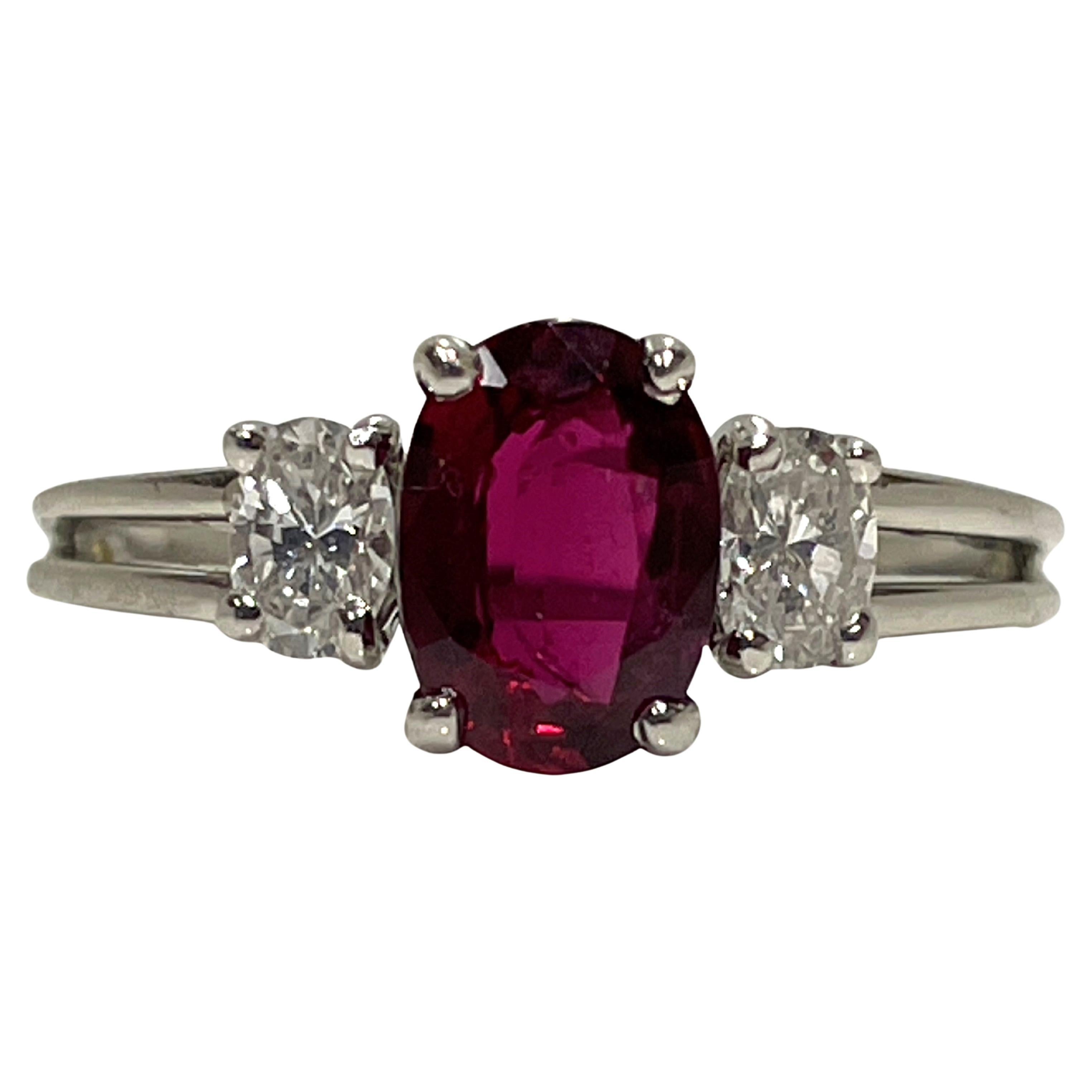 Oscar Heyman Ruby Diamond Ring