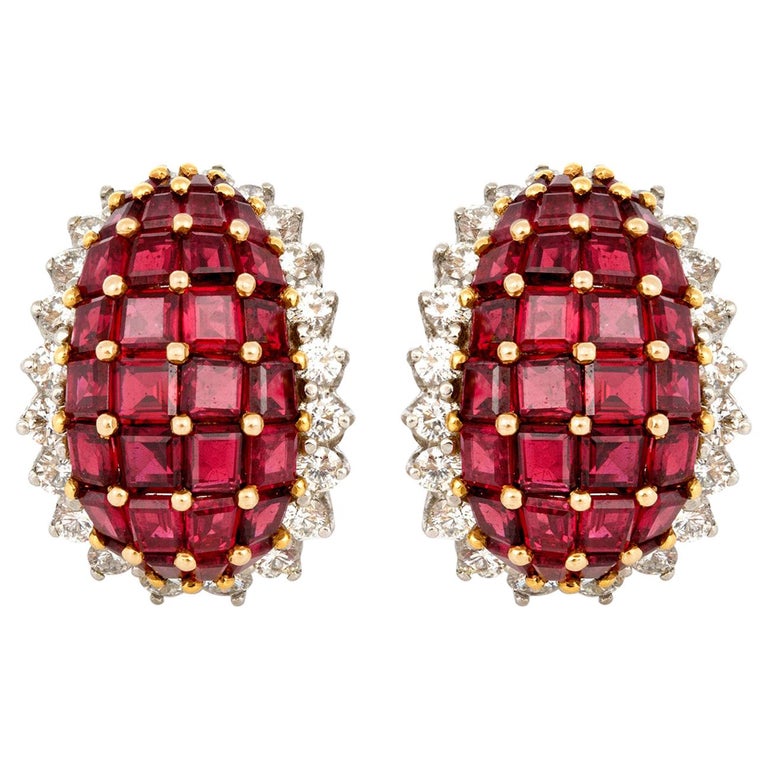 Oscar Heyman Ruby Earrings For Sale at 1stdibs