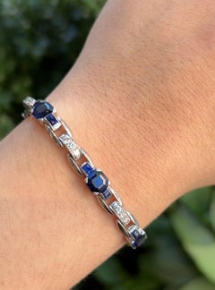 Oscar Heyman Bracciale con zaffiri e diamanti